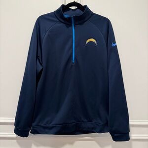 Nike NFL Los Angeles Chargers Quarter-Zip Pullover Navy Size L